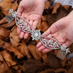 Silver Color Rhinestone Crystal Headbands Hairbands Tiaras For Women Bride Party Wedding Bridal Hair Accessories Jewelry Band
