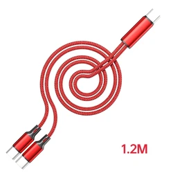 Fast Speed USB C to 2 C Splitter Cable for Charging Various Type C Gadgets