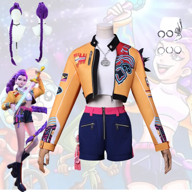 Kpop Demons Hunters Mira Rumi Zoey Huntrix Косплей Костюм Disfraz Mujer Хэллоуин Вечеринка ​ ​ Группа девушек ​ ​   Комплекты униформы