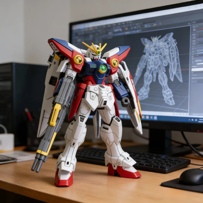 Bandai HGUC Gundam Wing Zero Custom Model Kit Maßstab 1:144 XXXG-00W0 Actionfigur Sammlerspielzeug