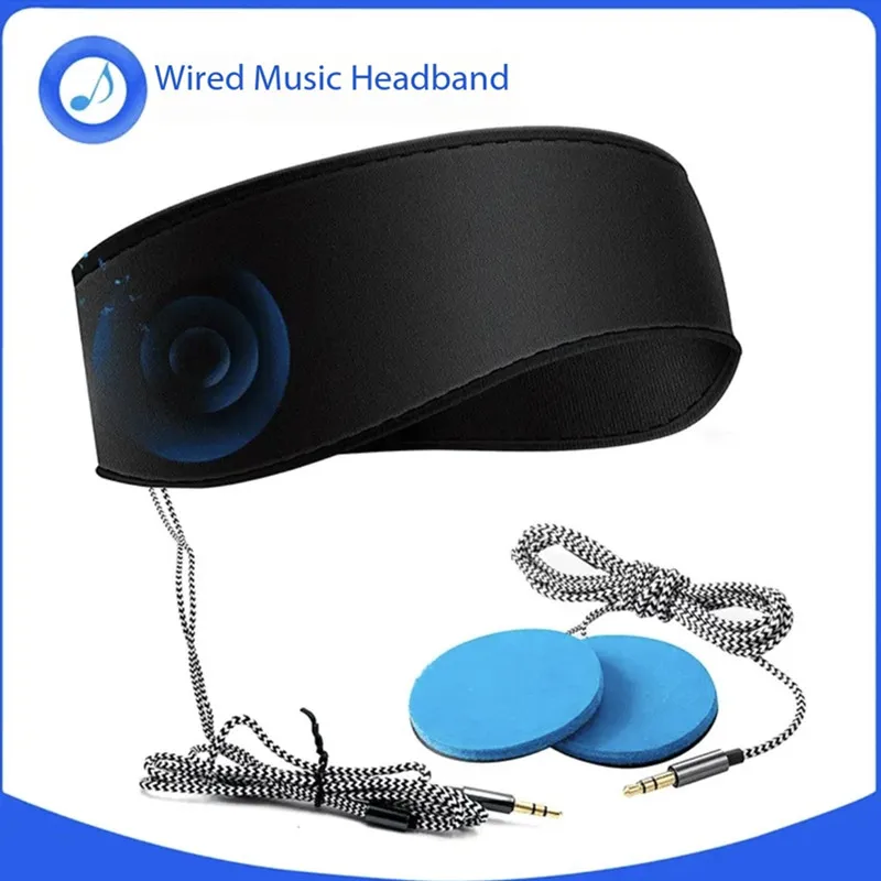 Sleep Headphones Ear Warmers Headband Headphones Ear Muffs Ear Coverage for Outdoor Sports Running Nap Daily  Wired Headphones