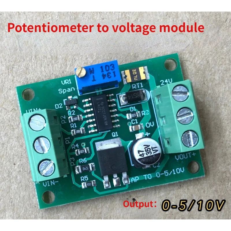 Potentiometer Resistance Ruler Turn 0-5/10v 0-1k/5k/10k Turn Voltage 0-5/10v Adjustable Analog Module