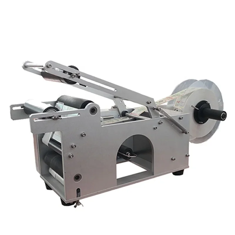 Box Carton Pouch Bag  Sticker Machine Labeling Machine Semi-Automatic Round Bottle Labeler