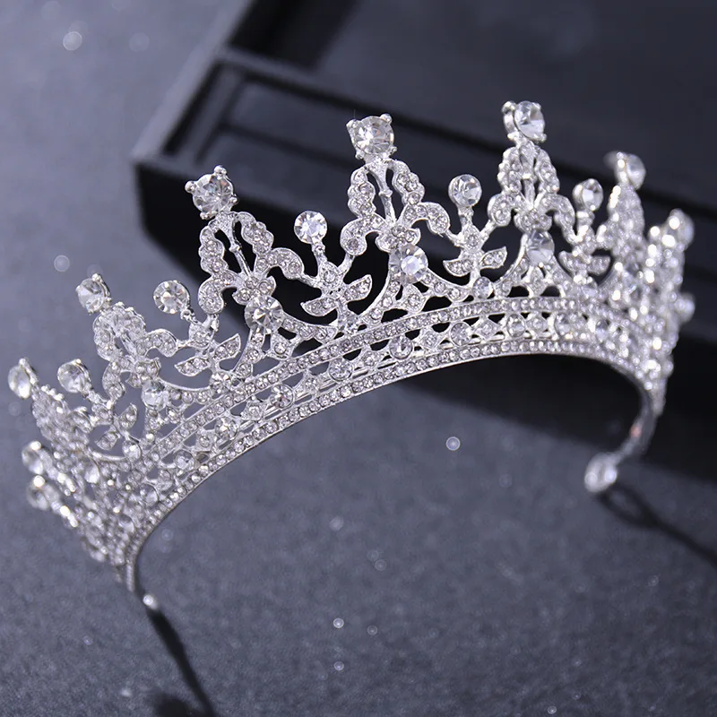 Hot Sale Wedding accessories Bride Rhinestone Crystal Crown Tiaras for Queens Corona