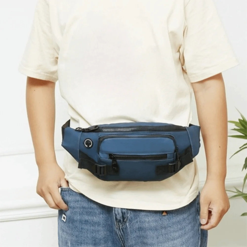 تنوعا أكسفورد القماش الرجال الخصر حزمة حبال متعددة جيب حقيبة صدر للرجال ارتداء مقاومة سعة كبيرة حزمة مراوح تسلق #3