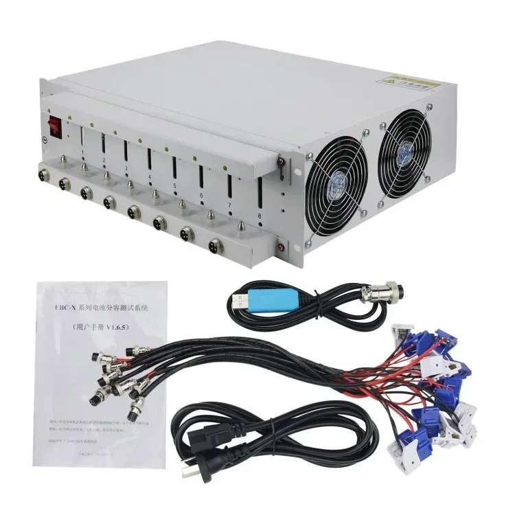 

Channels 18650 Battery Capacity Tester With Battery Holder Charge & Discharge 10A Aging Test