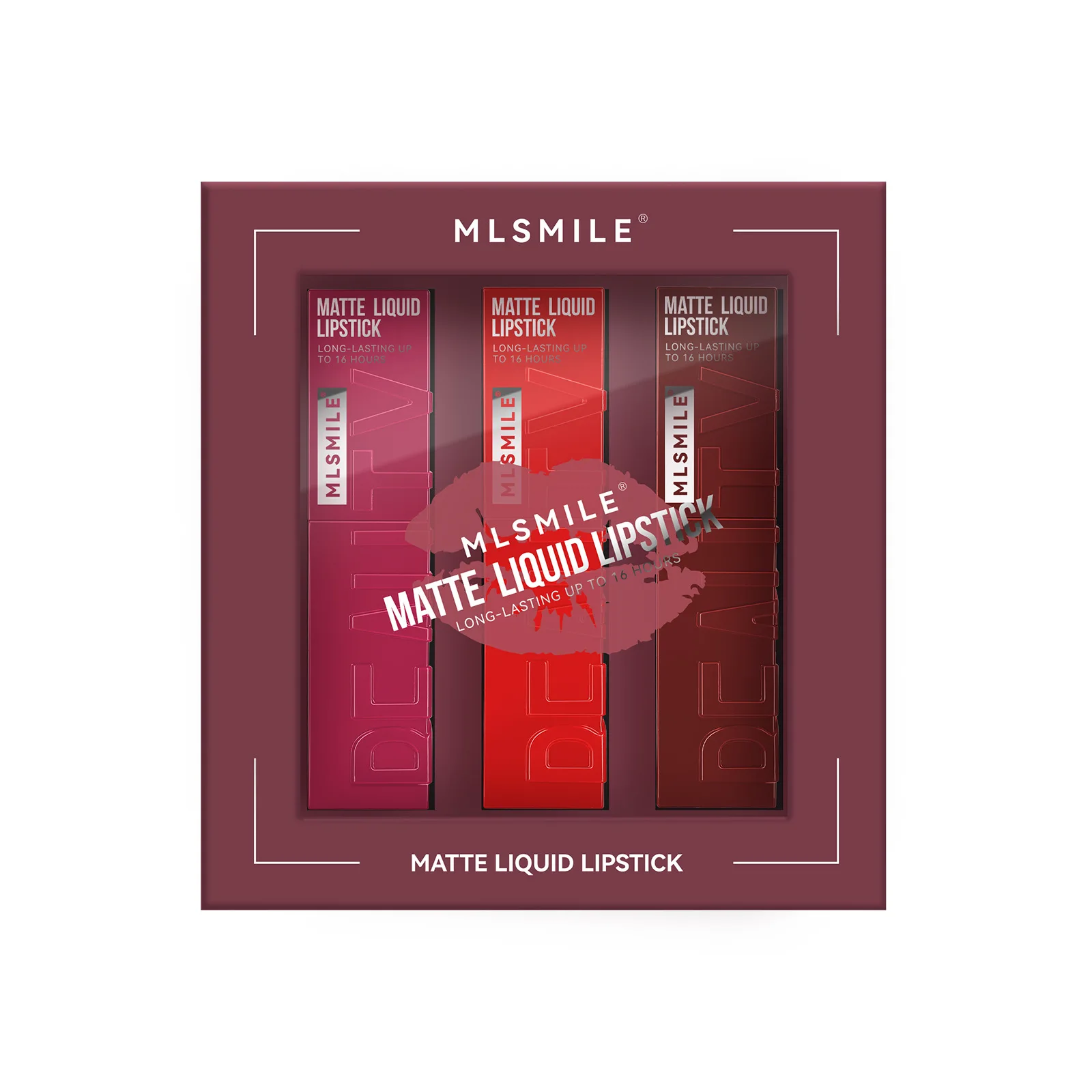 MLSMILE 3 PZ/SET tazza antiaderente a lunga durata Velluto Nebbia Liquido opaco Lip Gloss rossetto Impermeabile colore facile migliora la carnagione