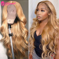 AliPearl Hair Body Wave Lace Front Wig Human Hair 27 Colored Brazilain 13x4 Lace Front Wig Pre-Plucked For Women 180% Density