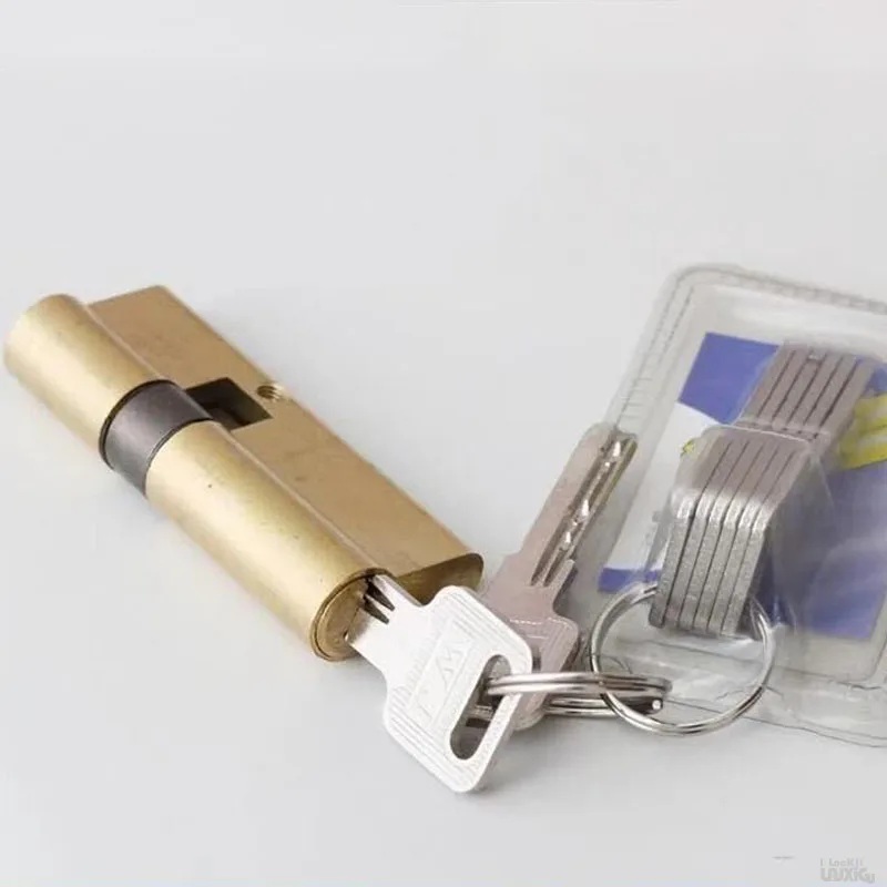 باب اسطوانة قفل متحيز 65 70 80 90 115 مللي متر اسطوانة AB مفتاح مكافحة سرقة مدخل النحاس قفل الباب إطالة الأساسية تمديد مفاتيح