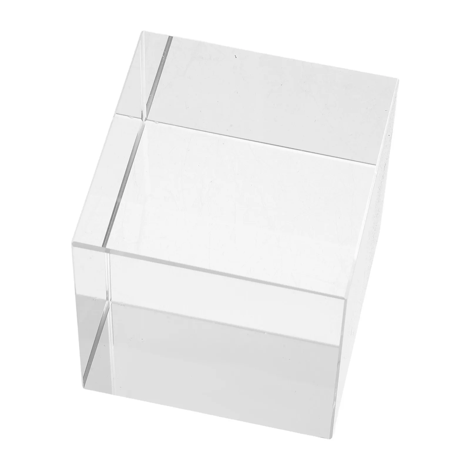 Heavy Clear Square Crystal Paperweight Polished Glass Cube for Document Holding Office Desk Home Crafts Sewing Fabric Weights
