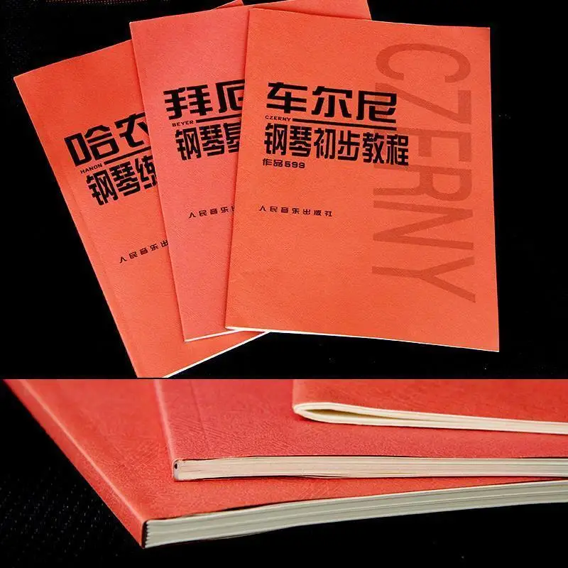 3 книги для начинающих пианино, базовые учебные пособия, Bayerr Czerny, аналоговая тренировка, художественные книги