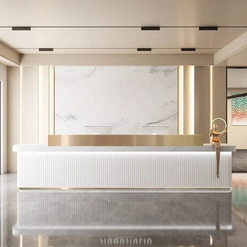 Boutique Modern Reception Desks Kitchen Restaurant Podium Lectern Reception Desks Pulpit Cashier Mostrador Recepcion Furniture