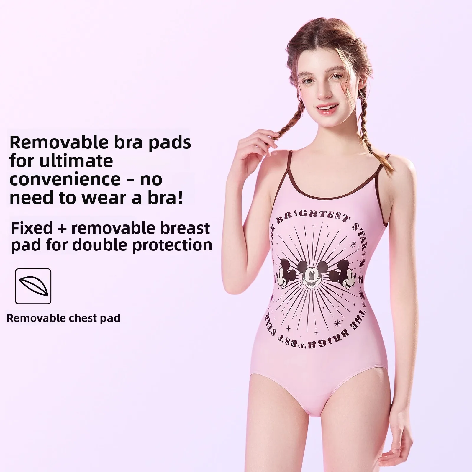 Disney maillot de bain femme adulte 2025 nouvelle piscine une pièce Triangle mode course maillot de bain femmes