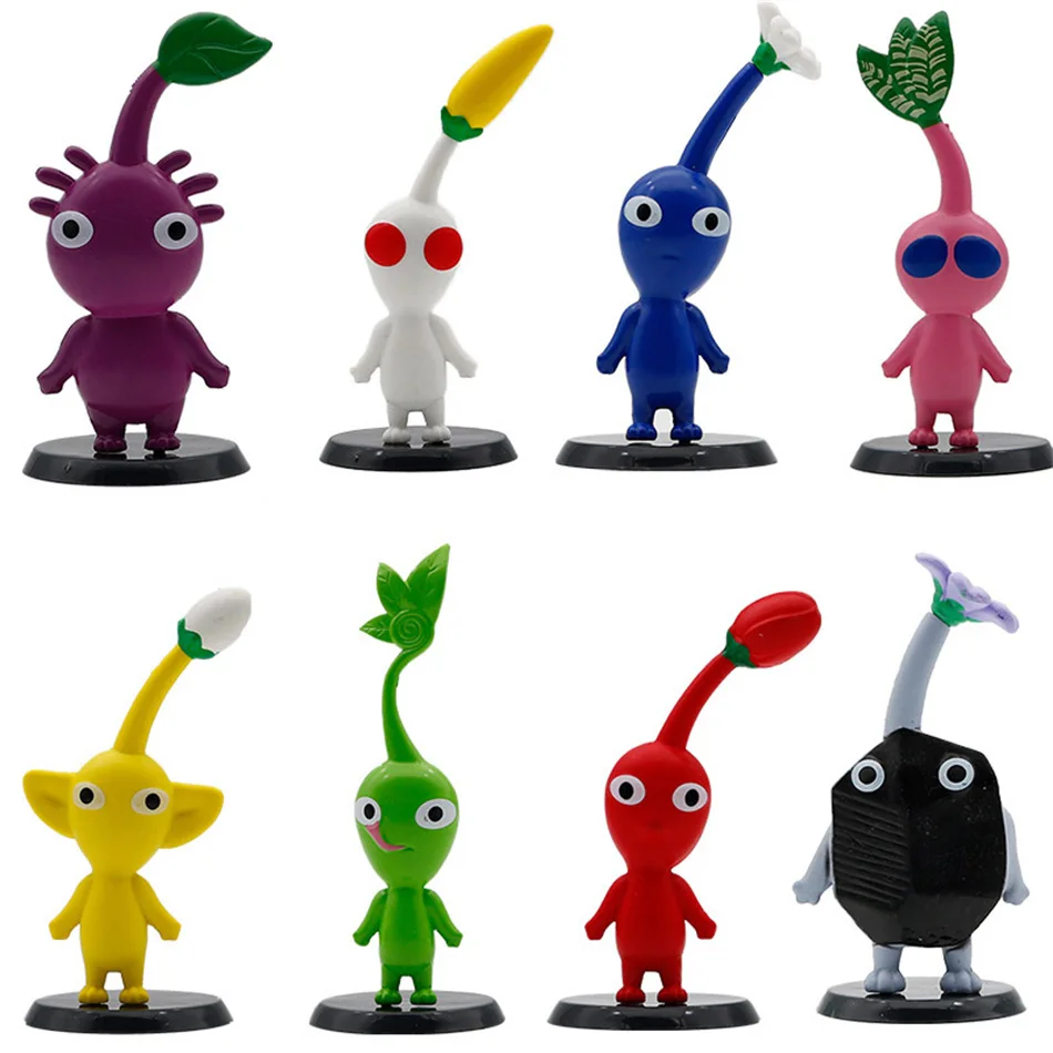 8 pz/set Pikmin Action Figure Toy PVC Model Rock Pikmins Oatchi Dolls For Children Gift