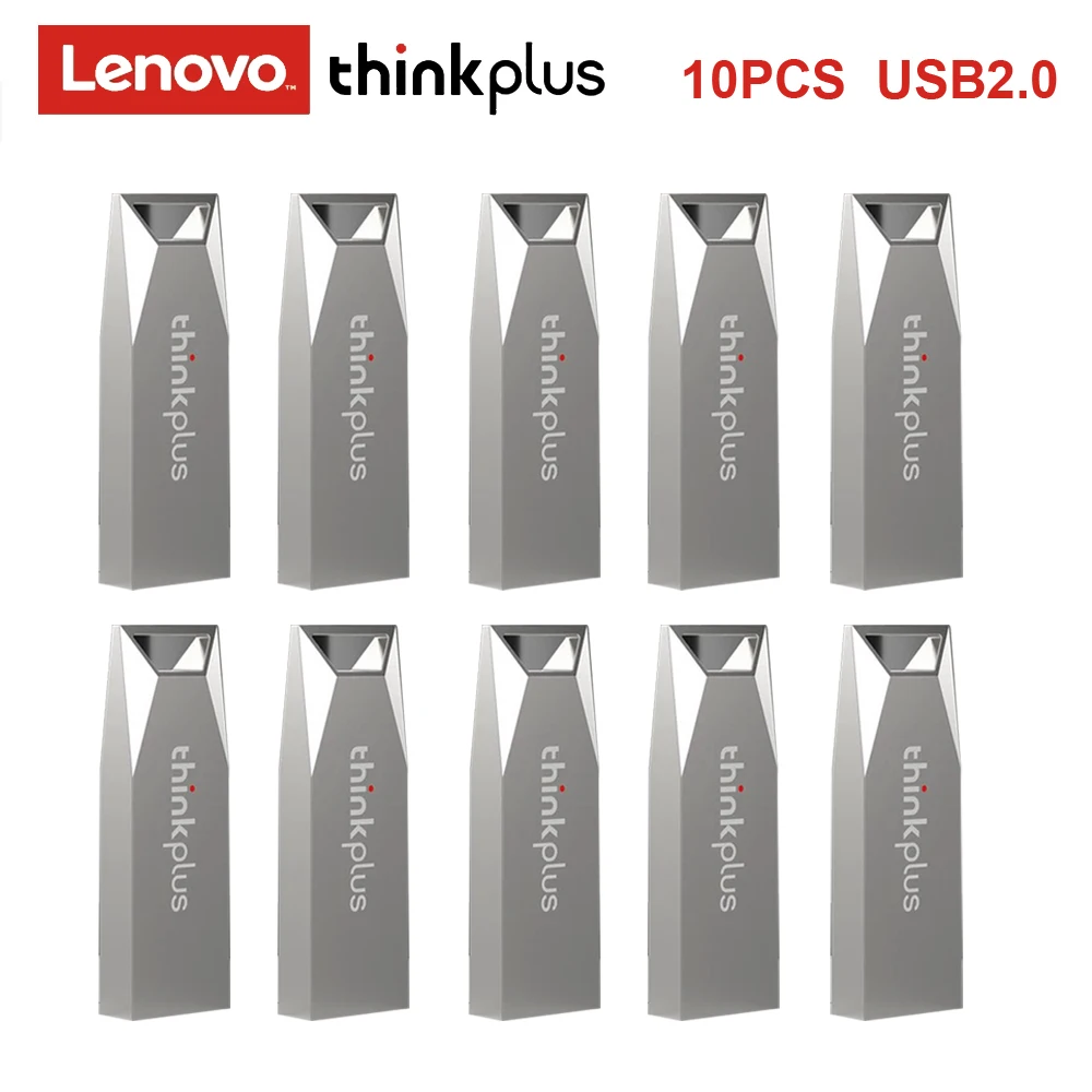 10PCS/LOT Lenovo ThinkPlus USB 2.0 Mini Pen Drive 8GB 16GB 32GB 64GB USB Flash Drive Memory Stick U Disk USB Key Pendrive MU223