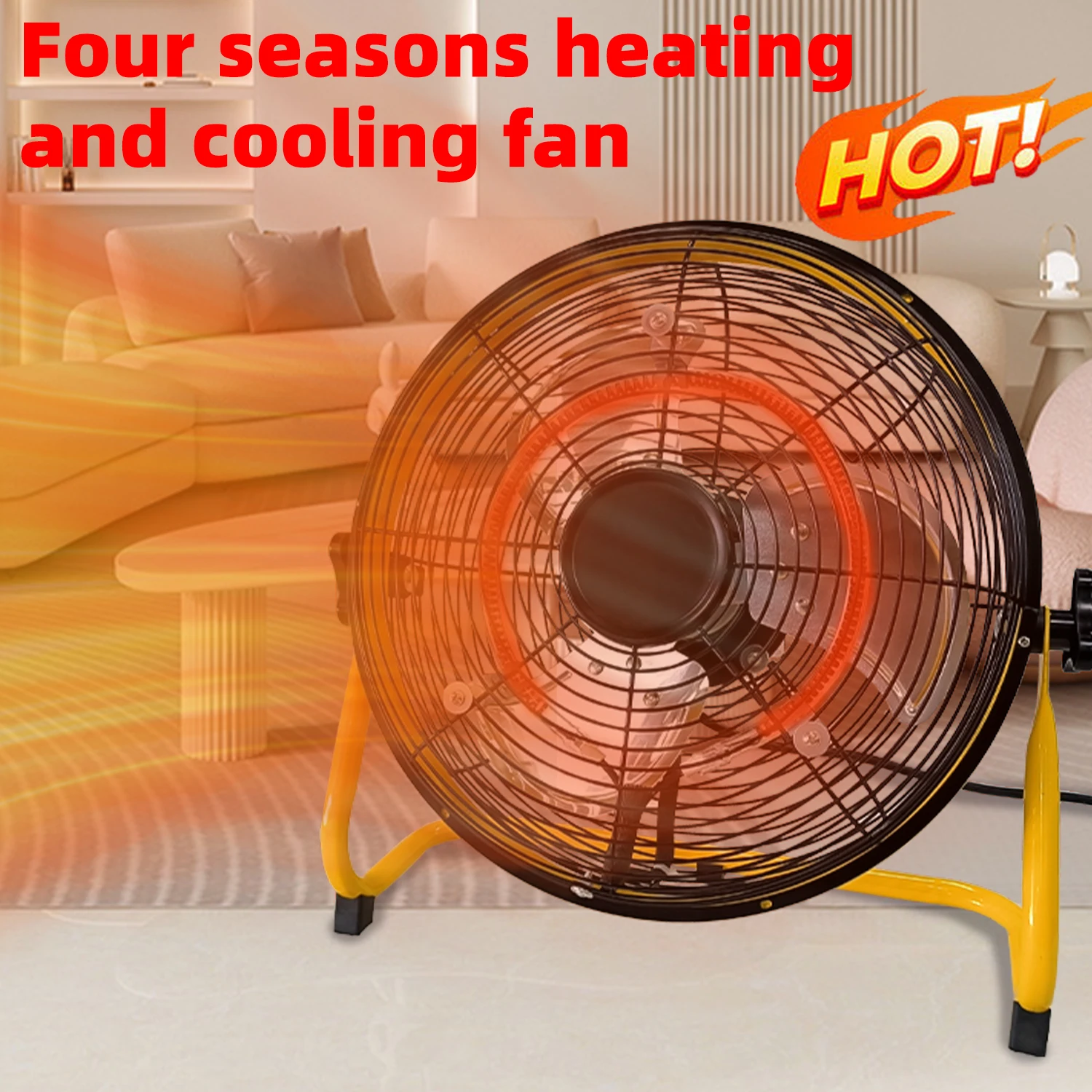 Heating Fan 220V 1500W Air Conditioning Fan Heating and Cooling Dual-use Electric Heater Portable Heater For Home Office Warmer