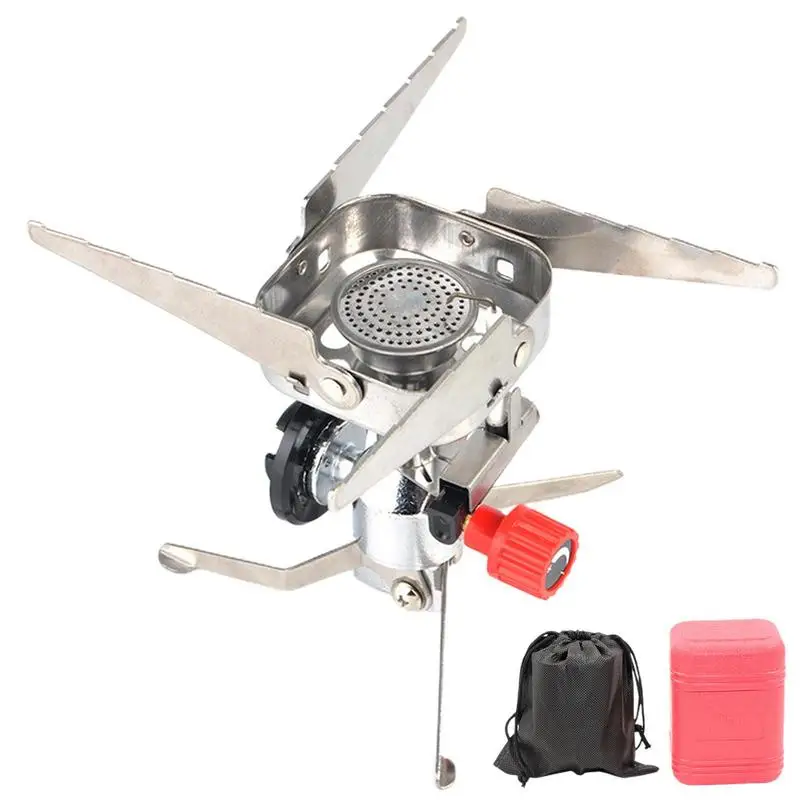 Outdoor Camping Head Stove Tourist Portable Windproof Stove Camping Picnic Survive Burner 3000W Big Power Foldable Gas Stove