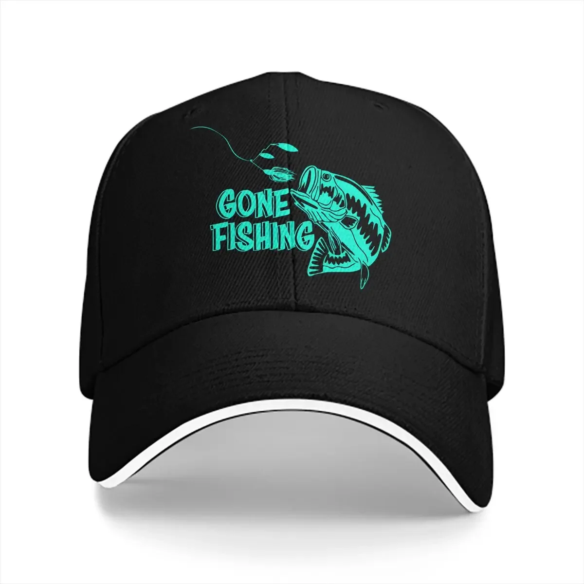 

Pure Color Dad Hats Gone Fishing Men's Hat Sun Visor Baseball Caps Fly Fishing Peaked Cap