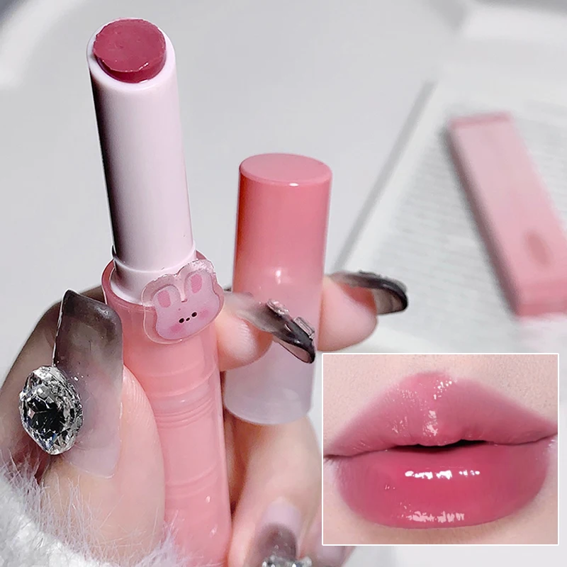 Mirror Water Light Solid Lip Gloss Waterproof Lasting Moisturising Jelly Solid Lipstick Pen Non-sticky Lip Tint Makeup Cosmetics