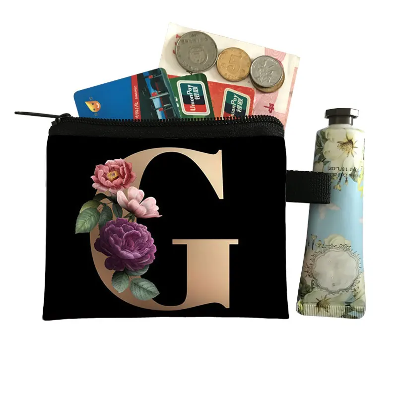 Bolsa de luxo feminina bolsa de moedas A-Z alfabeto carteiras femininas meninas bolsas de festa de noiva saco de dinheiro titular do cartão chave caso chave
