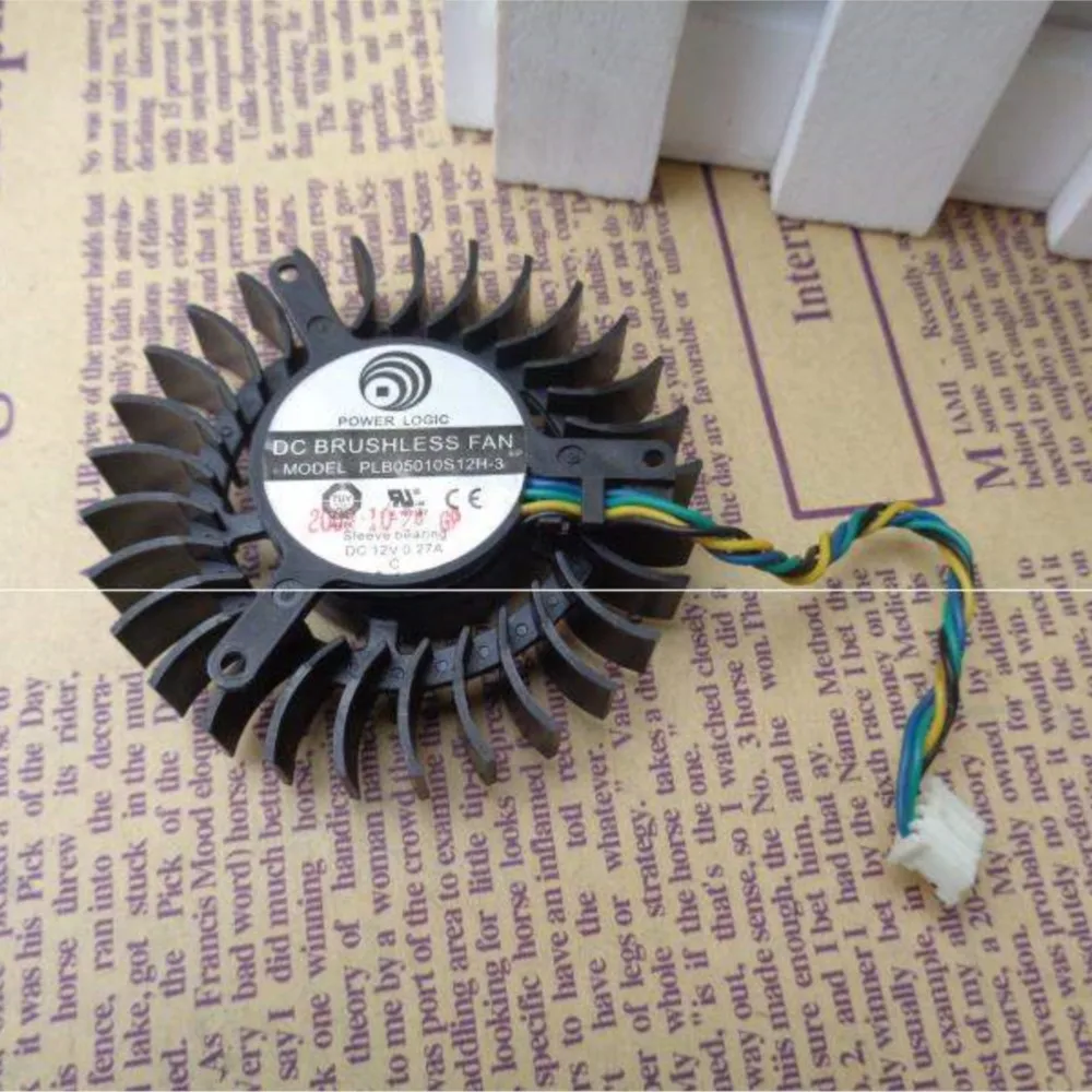 PLB05010S12H-3 파워로직 DC용 냉각 팬, 4 선, 12V, 0.27A, 55x55x13mm
