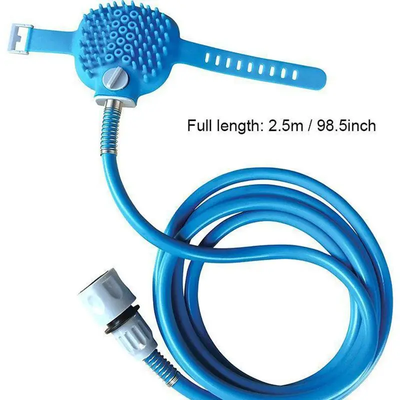 Pet Bathing Sprayer Nozzle Hose Dog Shower Head Handheld Silicone Massage Brush Cats Dogs Cleaning Washing Supplies