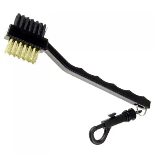 

2 Sides Golf Club Groove Cleaning Brush Brass/Bristles Clean Scrub Kit