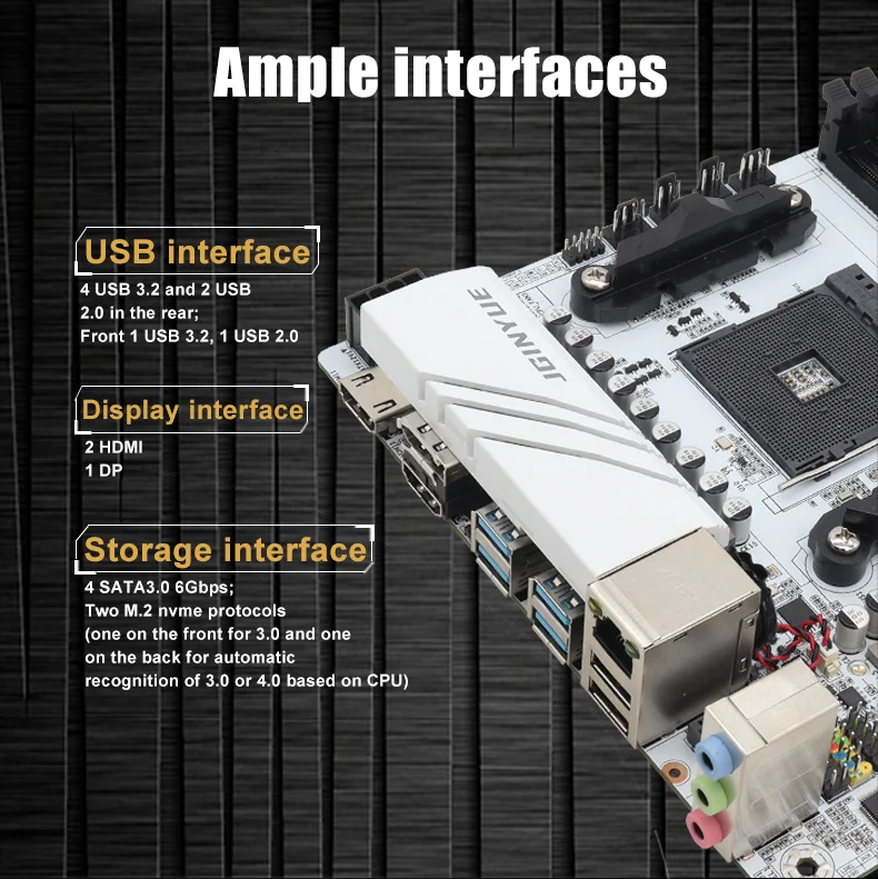La placa base JGINYUE AMD B550 AM4 mini ITX admite procesadores