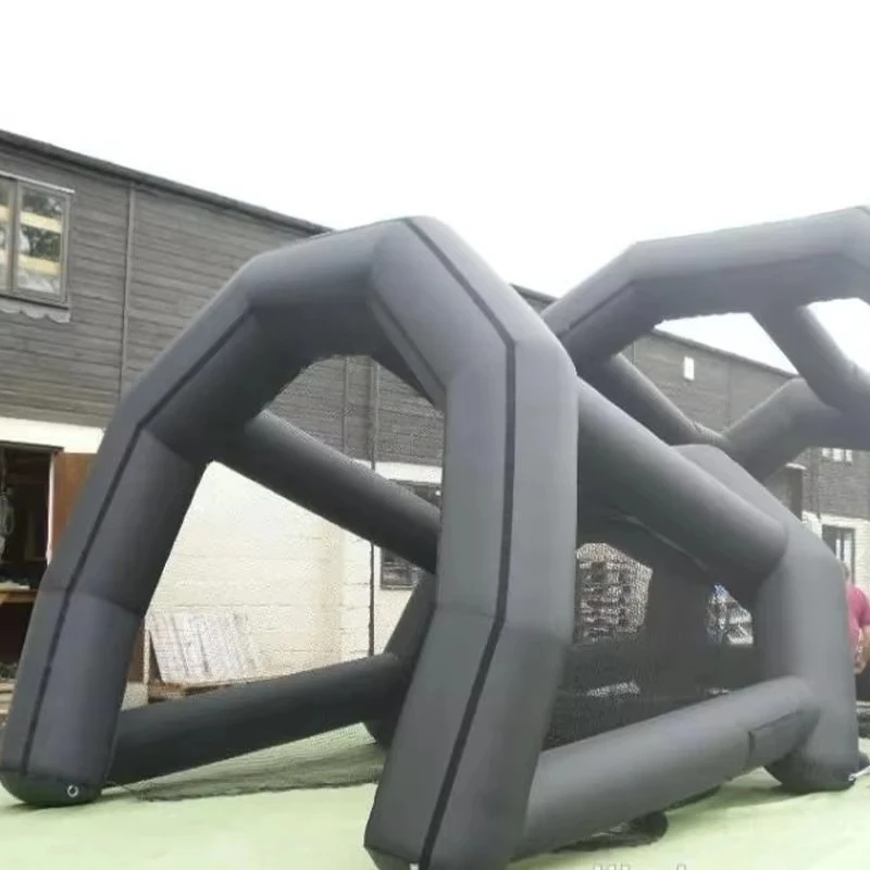 Оптовая цена по прейскуранту завода-изготовителя для занятий гольфом на открытом воздухе, надувная палатка для симулятора гольфа с сеткой