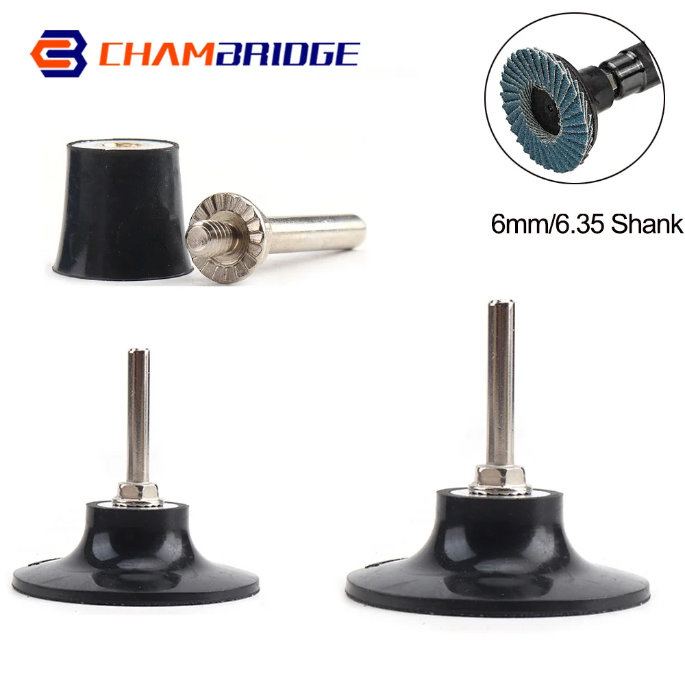 1, 2, 3 Inch Roll Lock Sanding Discs Holder Backing Pad 6mm/6.35mm Quick Change Disc for Electric Drills & Grinders