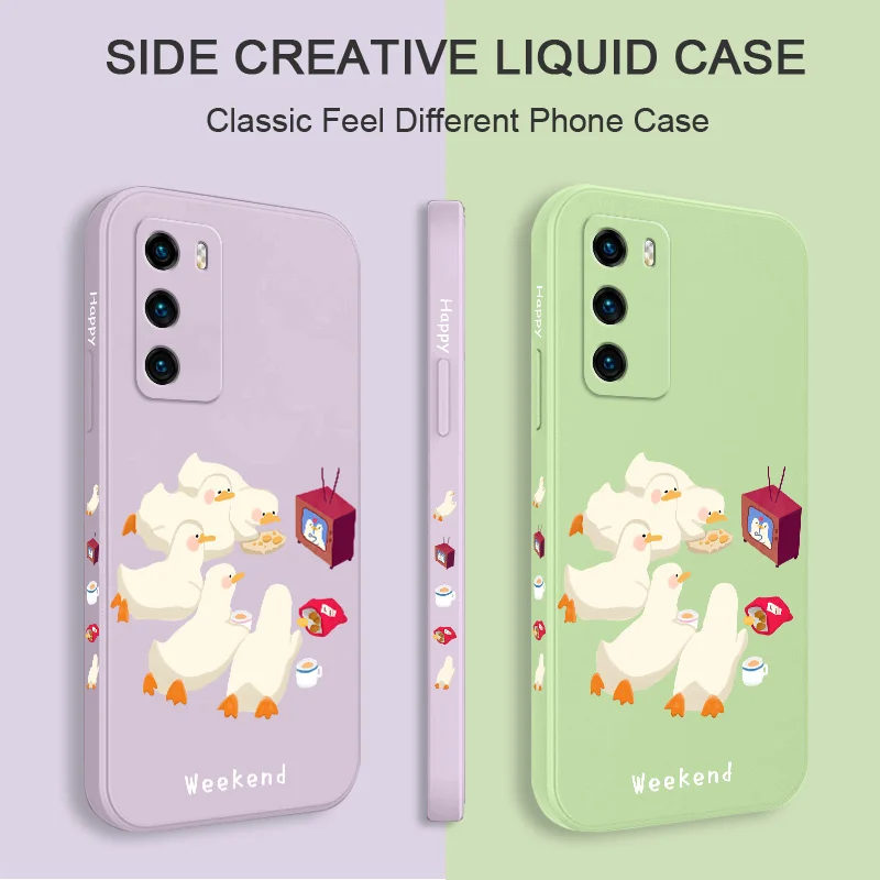 Party Ducklings Phone Case For Huawei P40 P50 P30 P20 Pro Lite Nova 10 10SE 9 9SE Mate 50 50E 40 30 20 Pro Lite Cover