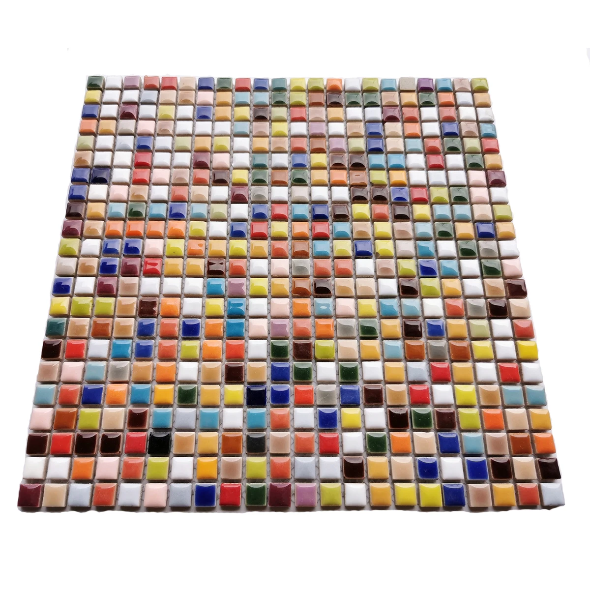 11 square feete rainbow colorful ceramc mosaic small square multi color for bathroom shower mosaic kitchen backsplash