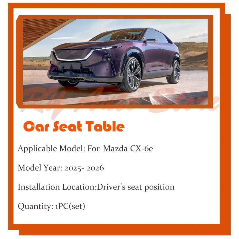 Car Back Seat Tables For Mazda CX-6e EZ-60 J90K 2025-2026 Rear Multifunctional Folding Backrest Wireless Charging Cup Accessorie