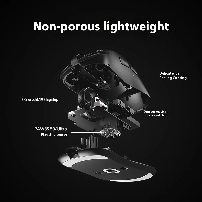 Atk Liekong Z1 Universal Mouse Non-Porous Ultra Lightweight 2.4g Wireless/Wired Esports Game Office Compatible with Windows