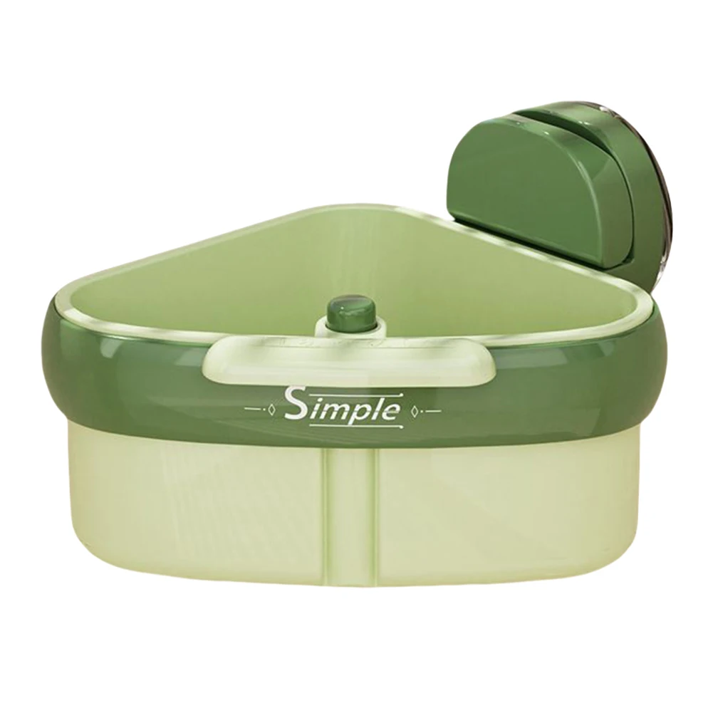 Triangle Suction Cup Sink Corner Rack with Drain Hole Kitchen Sink Food Waste Catcher Triangle Sink Storage Rack  Quickly Drain