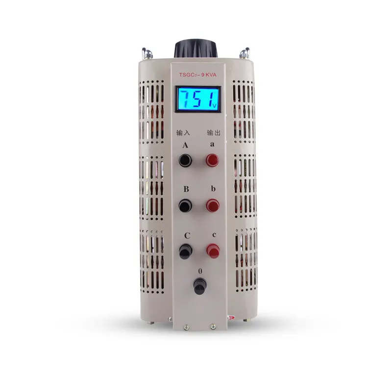 Three-phase Voltage Regulator 380V AC Current TSGC2-9KVA Digital Display 0-750V Step-up Adjustable Transformer 15KW