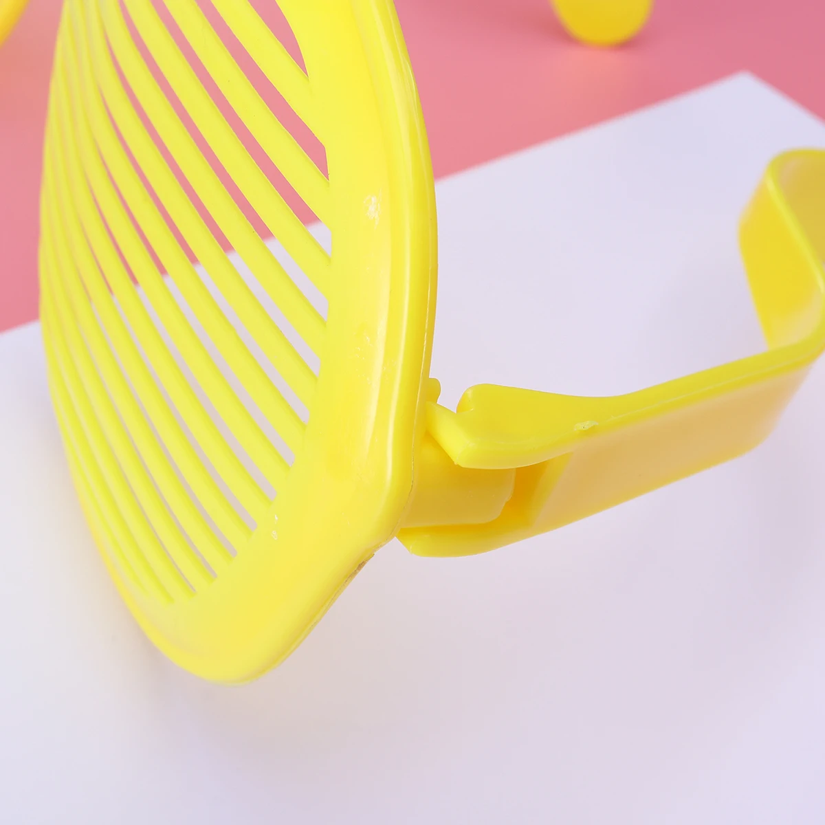 

Fun Shutter Glasses Yellow Oversized Fashion Shades Cool Party Club Accessory Creative Design for Unique Trendy Look