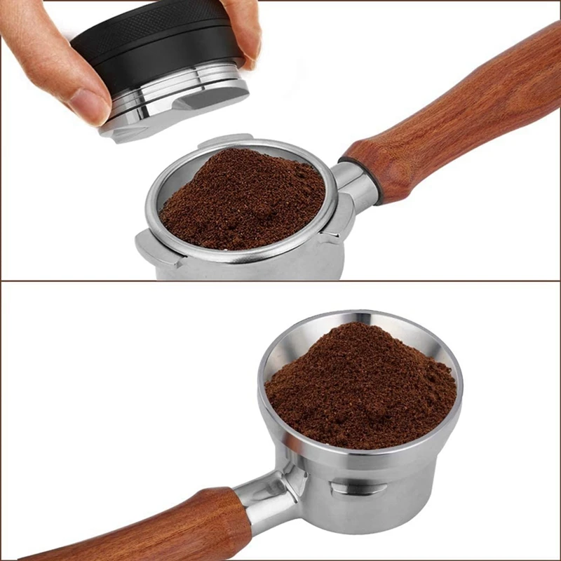 54Mm Coffee Bottomless Portafilter For Breville 8 Series Adjustable Distributor Leveler Dosing Ring Funnel