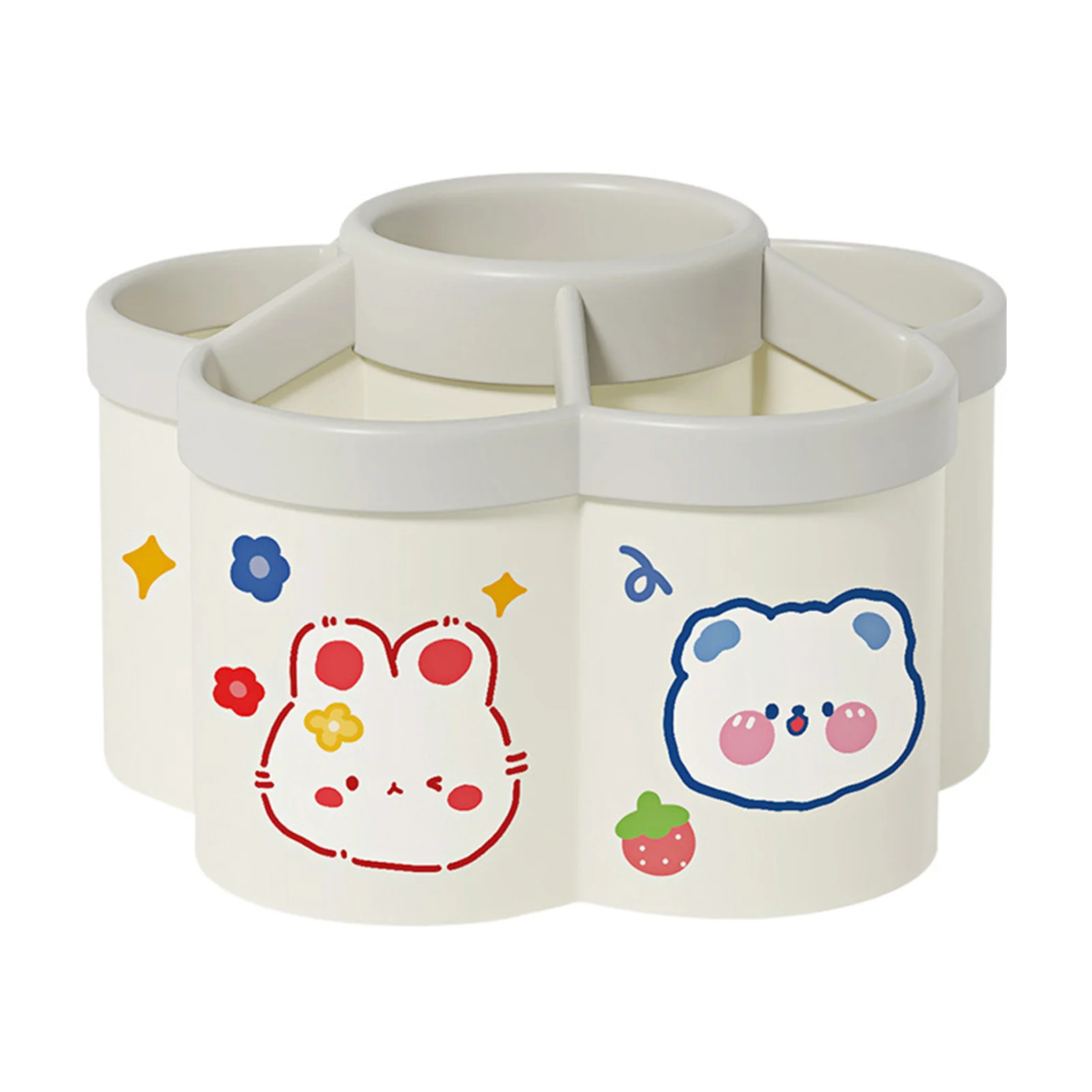 Multifunctional Rotating Pen Holder Desk Organizer Large Capacity Plastic Creative Storage Container Office Student Stationery