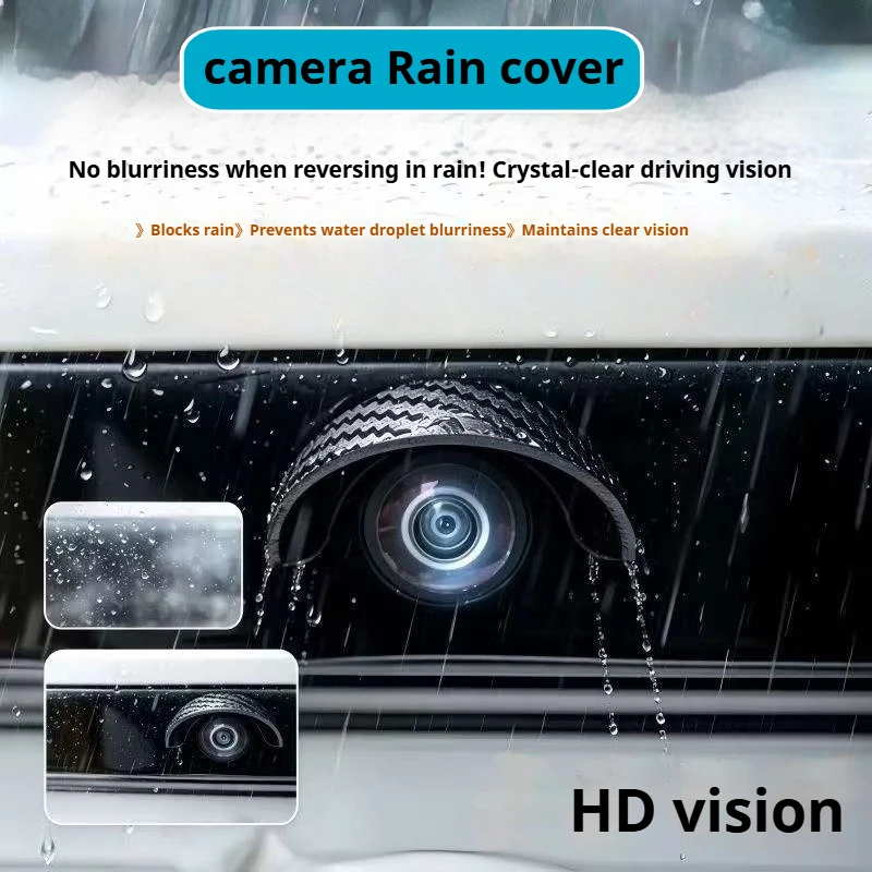 2PCS Universal Car Backup Camera Rain Shield Self-Adhesive Waterproof Protector Reverse Camera Protective Rain Cover for Vehicle
