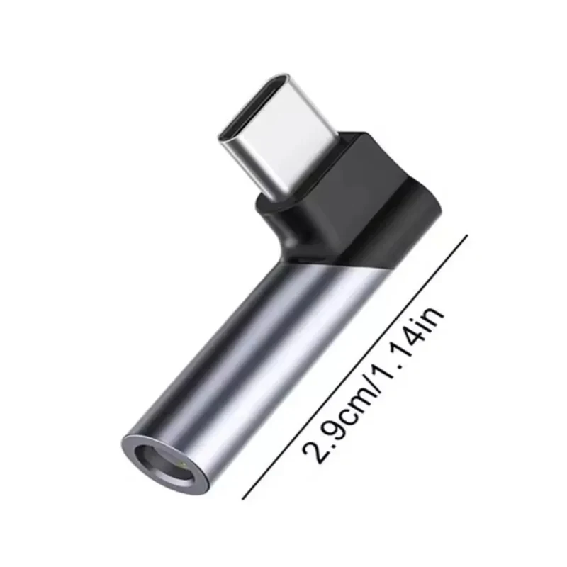 Elbow Style Type C to 3.5mm Jack Adapter, Universal Headphone Converter for Samsung Huawei Android Devices