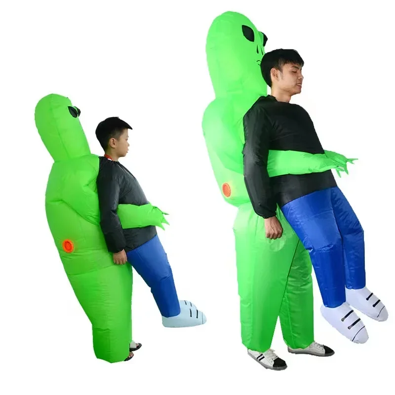 Volwassen Kinderen Alien Opblaasbaar Kostuum Jongens Meisje Feest Cosplay Kostuum Grappige Pak Anime Fancy Dress Halloween Kostuum Voor Man Vrouw