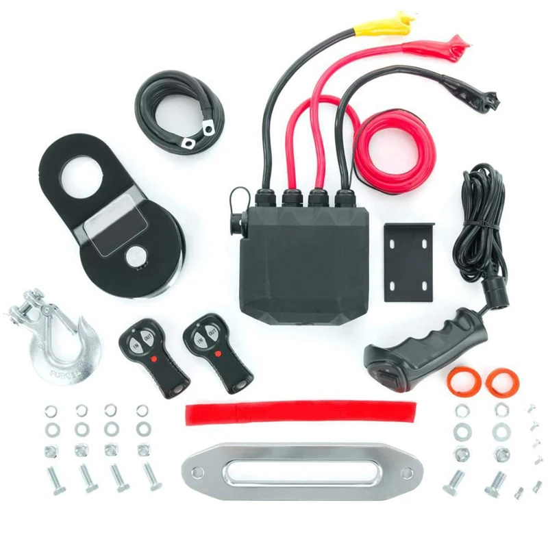 4x4 Electric Winch Wireless Recovery 12v 13500Lb / 6125Kg With Synthetic Rope
