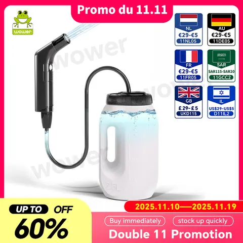 2.5L Portable Electric Bidet Rechargeable Shataf Hand Bidet Butt Sprayer for Personal Hygiene Cleaning Travel Camping Bidet