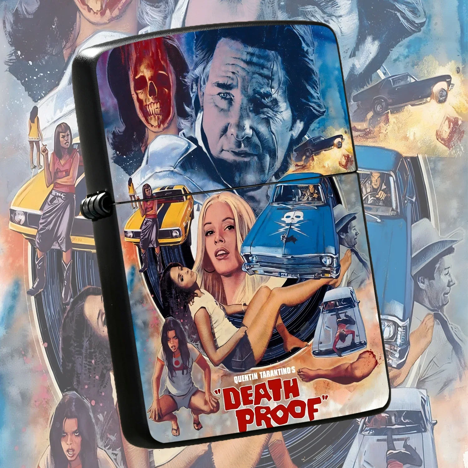 Retro Quentin Tarantino'S Themed Lighter, Classic Cult Movie Peripheral Stylish Portable Decor, Unique Collectible Gift For Film Fans, Suitable For Daily Use Party Outdoor Travel And Various Scenarios Interesting And Humorous Lighters