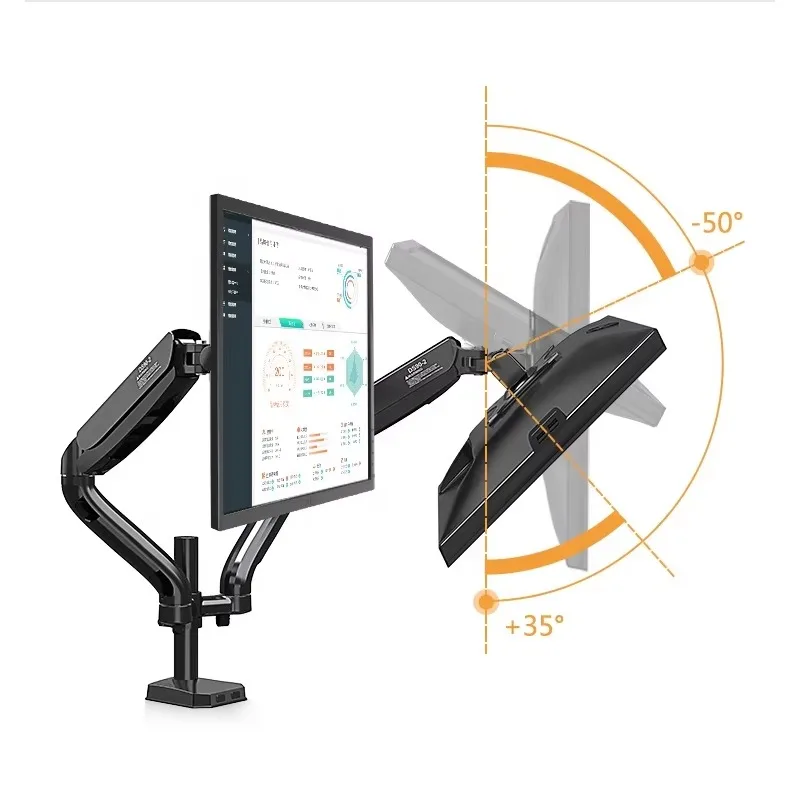 

2025 hot sale Kaloc M8D 17-32 Dual Stand Full Motion Swivel Pc Accessories Desktop Computer Mount for Holder Ar