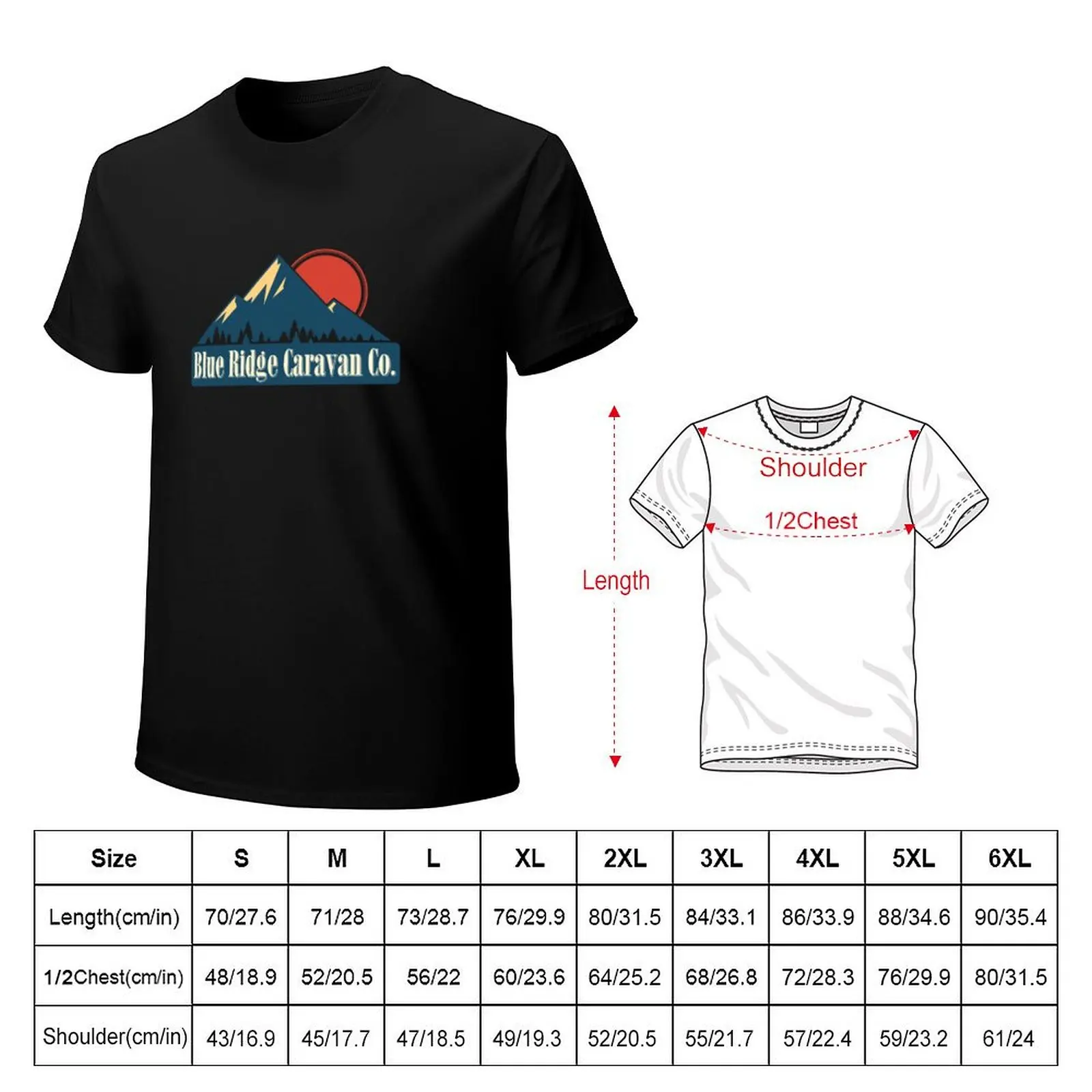 Blue Ridge Caravan Company classique T-Shirt man graphic t shirt T-Shirt