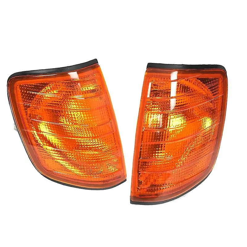 Car L+r Amber Corner Turn Signal Lights For W124 E-class Sedan 85-95