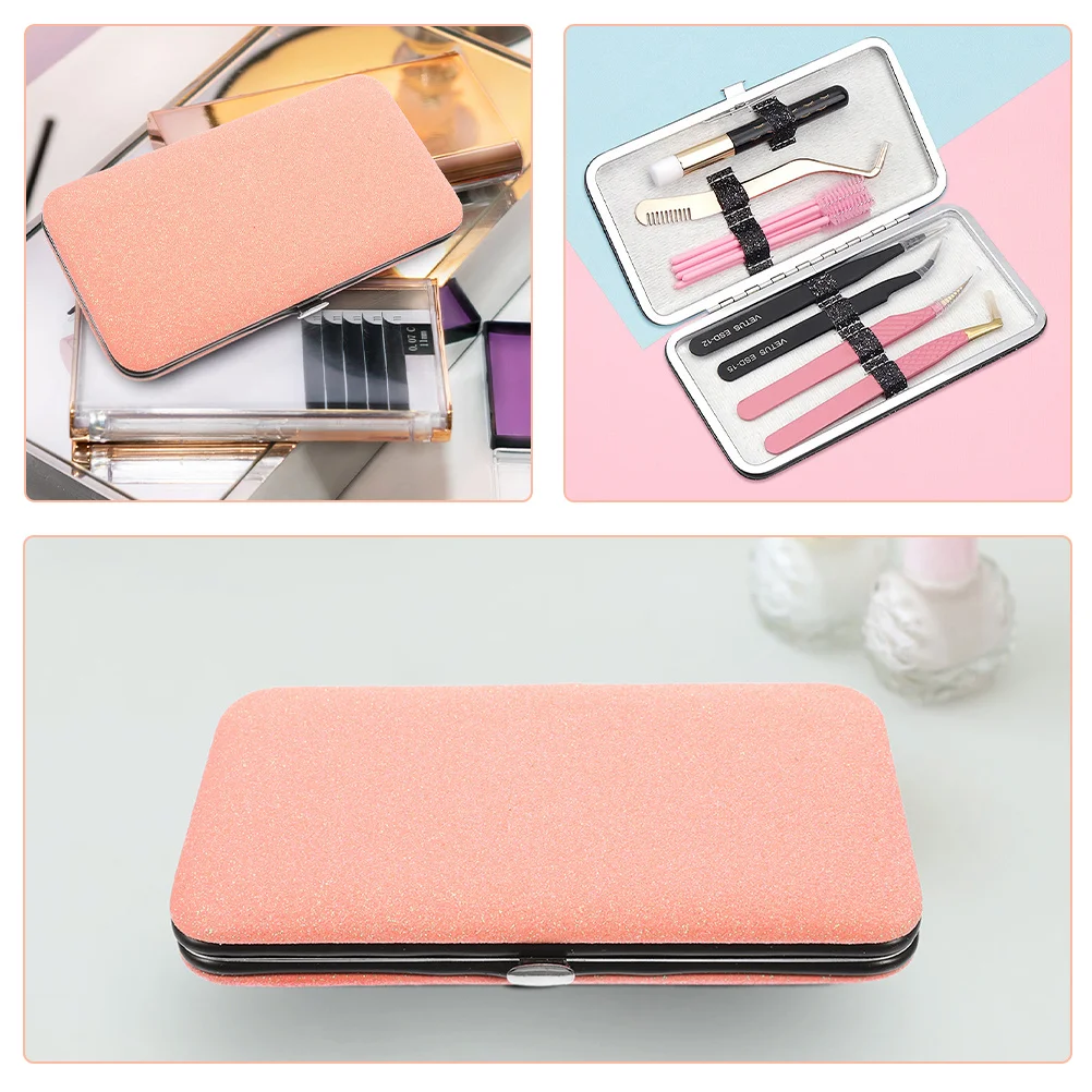 2個のまつげピンセットケース コンパクトまつげピンセットバッグ 防水ツールオーガナイザーポーチ 安全な保管と外出時の使用に