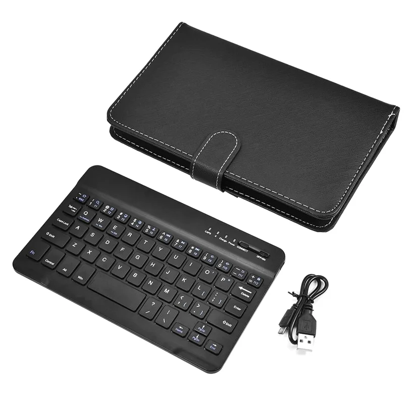 

Classic-Bluetooth Mini Wireless Keyboard With PU Leather Case For Smartphone Tablet 4.5 Inch - 6.8 Inch Rechargeable Black